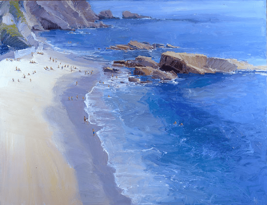 Ken Auster Handsigned and Numbered Limited Edition Giclee on Canvas: "Wood's Cove"