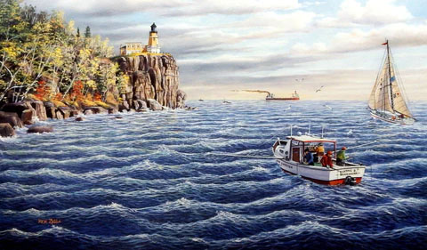 Ken Zylla Print-Signed and Numbered:"Split Rock Light House"