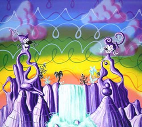 Kenny Scharf Limited Edition Serigraph on Paper: "Aqua Pollination"
