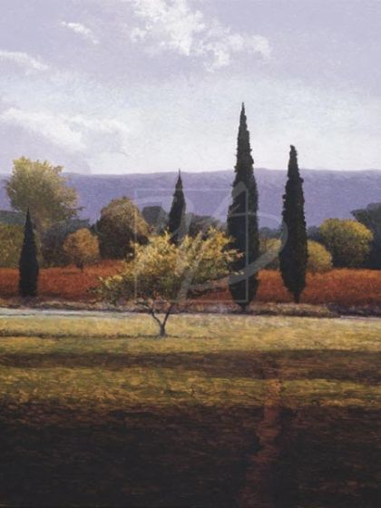 Kent Lovelace Limited Edition Hand-Embellished Giclee on Canvas:"St. Saturnin-d'Apt"