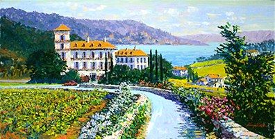 Kerry Hallam Handsigned & Numbered Limited Edition Serigraph:"Auberge Du Soleil "