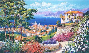 Kerry Hallam Handsigned & Numbered Limited Edition Serigraph:"Chemin De Soleil "