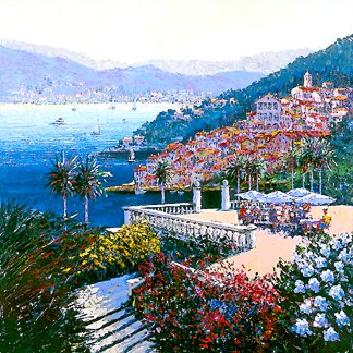 Kerry Hallam Handsigned & Numbered Limited Edition Serigraph:"Coastal View "