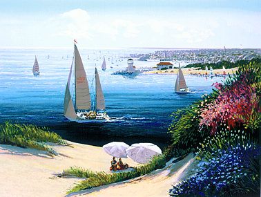 Kerry Hallam Handsigned & Numbered Limited Edition Serigraph on Paper:" Afternoon Reverie"