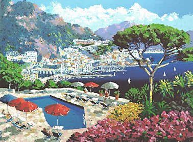 Kerry Hallam Handsigned & Numbered Limited Edition Serigraph:"Ravello "