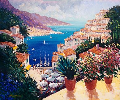 Kerry Hallam Handsigned & Numbered Limited Edition Serigraph:"Sur la Port "