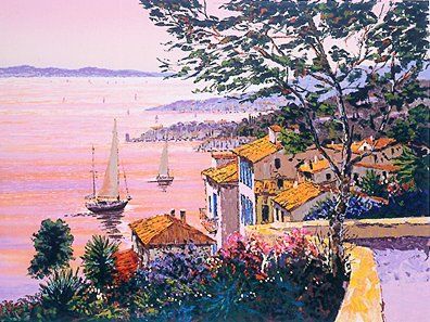 Kerry Hallam Handsigned & Numbered Limited Edition Serigraph:" Twilight Rendezvous"