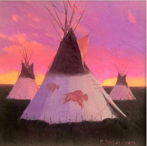 R. Tom Gilleon Artist Signed and Numbered Limited Edition Canvas Giclee:"Cascade Sunset"