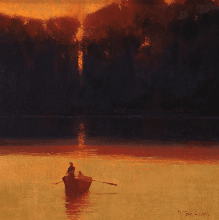R. Tom Gilleon Artist Signed and Numbered Limited Edition Canvas Giclee:"Drifting for Rainbows"