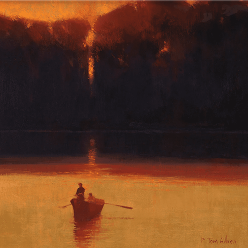 R. Tom Gilleon Artist Signed and Numbered Limited Edition Canvas Giclee:"Drifting for Rainbows"