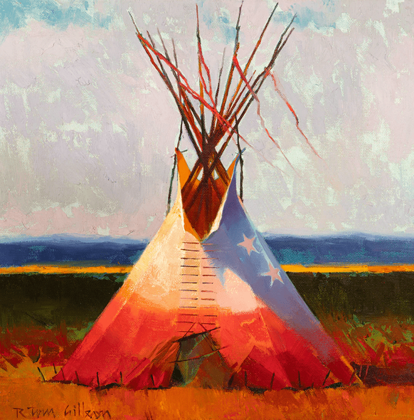 R. Tom Gilleon Artist Signed and Numbered Limited Edition Canvas Giclee:"Two Star Lodgings"