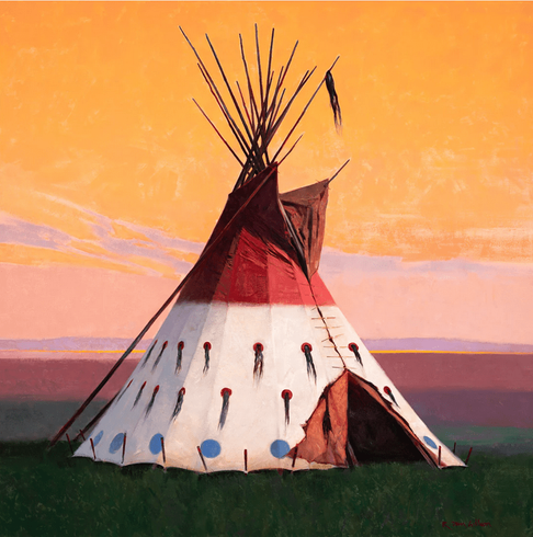 R. Tom Gilleon Artist Signed and Numbered Limited Edition Canvas Giclee:"Hair Apparent"