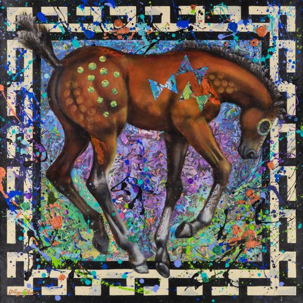 Liz Chappie-Zoller Artist Signed Limited Edition Canvas Giclee:"Wild Fillies Make the Best Horses ll"