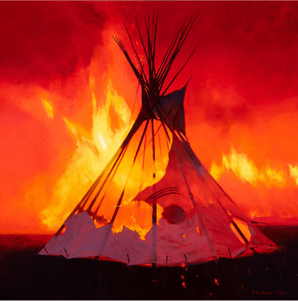 R. Tom Gilleon Artist Signed and Numbered Limited Edition Canvas Giclee:"Brule' "