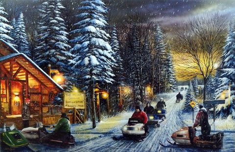 Kevin Daniel Print-Signed and Numbered:"Poker Run - 29" x 19" Signed and Numbered"