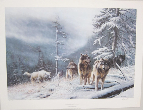 Kevin Daniel Signed and Numbered Limited Edition  Lithograph: "Search For Survival"