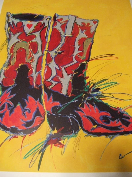 Kim Yoakum Handsigned & Numbered Limited Edition Serigraph:"I'm On My Way"