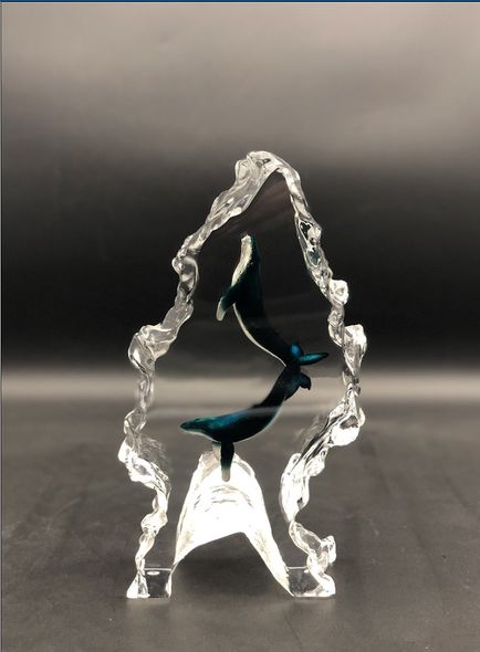 Kitty Cantrell Limited Edition Lucite Sculpture:"In Harmony (Whale)"