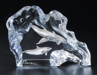 Kitty Cantrell Limited Edition Sculpture:"Dolphin Wave"