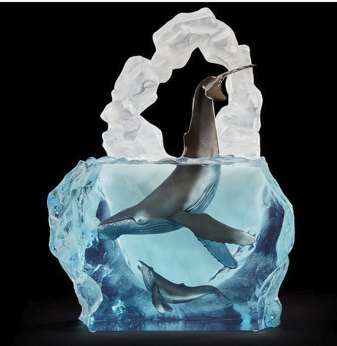 Kitty Cantrell Limited Edition Whale Sculpture: "Kindred Souls"