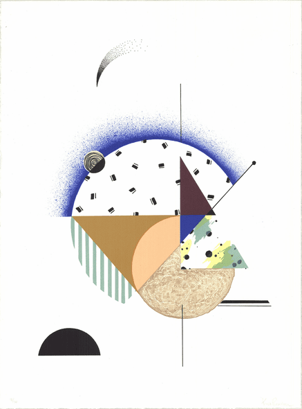 Krista Rosenkilde Rare Vintage Artist Signed Lithograph: "Lunar Sprinkle"