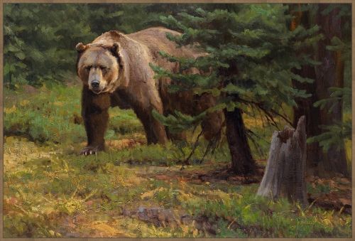 KYLE SIMS 37.5X55.5 FLOAT FRAMED CANVAS:"CLOSE QUARTERS"