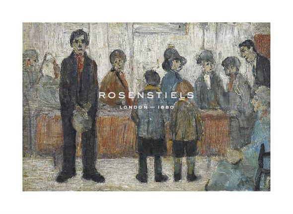 L.S. Lowry Hand Numbered Limited Edition Print on Paper :"Doctor's Waiting Room, c1920"