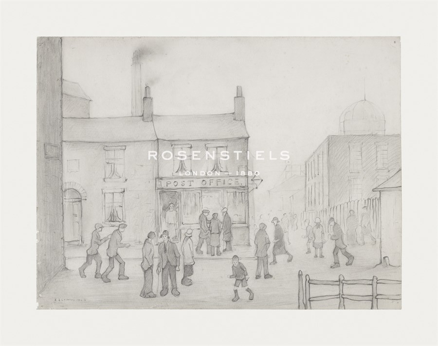 L.S. Lowry Hand Numbered Limited Edition Print on Paper "The Post