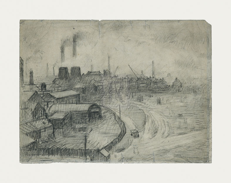 L.S. Lowry Hand Numbered Limited Edition Print on Paper :"View From The Window Of The Royal Technical College, 1925"