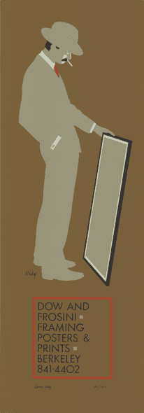 Lance Hidy Rare Vintage Artist Signed Serigraph: "Dow and Frosini"