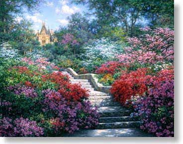 LARRY DYKE 11X14 Secondary Market Art: "STAIRWAY BILTMORE"