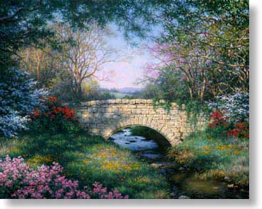 LARRY DYKE 11X14 Secondary Market Art: "STONE BRIDGES BILTMORE"