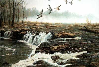LARRY DYKE 17X25 Secondary Market Art: "FIRST FLIGHT"
