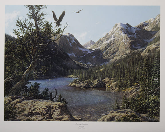 LARRY DYKE 18X24 Secondary Market Art: "SOARING GRANDEUR"