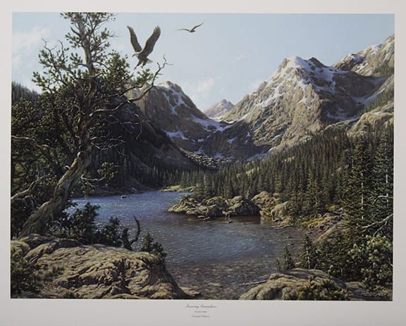 LARRY DYKE 18X24 Secondary Market Art: "SOARING GRANDEUR"