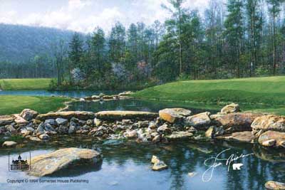 LARRY DYKE 19X33 Secondary Market Art: "17TH @ SHOAL CREEK CNV"