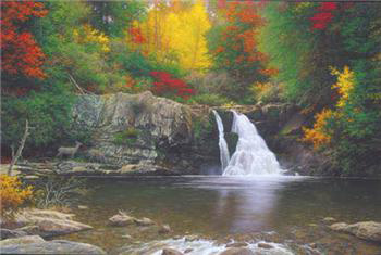 LARRY DYKE 20X30 Secondary Market Art: "AUTUMN SMOKIES AP"