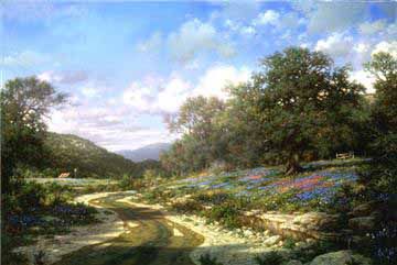 LARRY DYKE 20X30 Secondary Market Art: "SPRING SHADOWS"