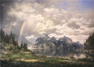 LARRY DYKE 30X20 Secondary Market Art: "EARLY DEPARTURE"