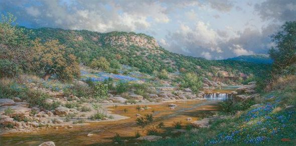 LARRY DYKE 60X30 Secondary Market Art: "STORM CLOUDS SABI GCNV"