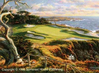 LARRY DYKE 9X12 Secondary Market Art: "CYPRESS POINT"