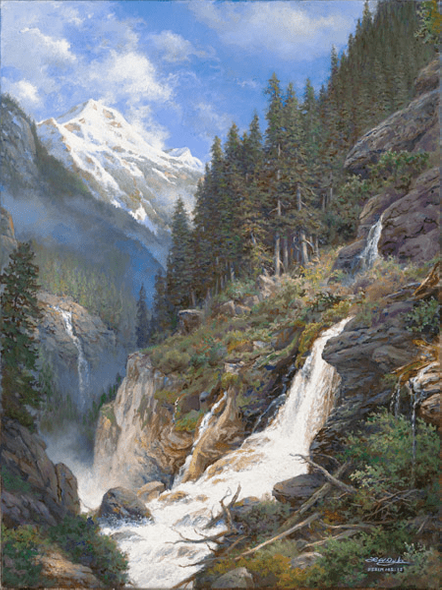 Larry Dyke Artist Hand Signed Open Edition Giclee on Canvas:"Cloudy Dominion"