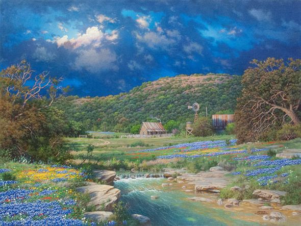 Larry Dyke Signed and Numbered Limited Edition Canvas Giclee:"Prevailing Light"