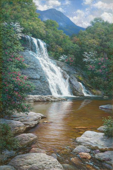 Larry Dyke Hand Signed and Numbered Limited Edition Giclee:"Peaceful Reflections"
