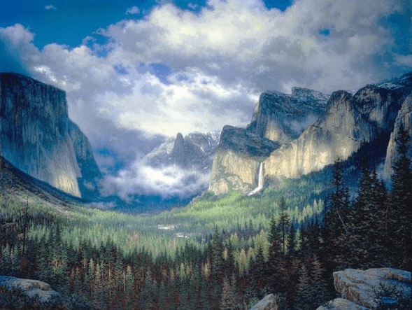 Larry Dyke Hand Signed & Numbered Limited Edition Canvas Giclee :"Yosemite Valley"