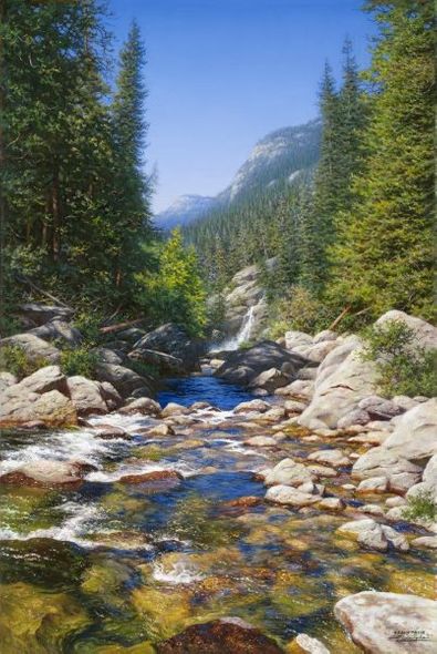 Larry Dyke Handsigned and Numbered Limited Edition Giclee:"Abundant Waters "