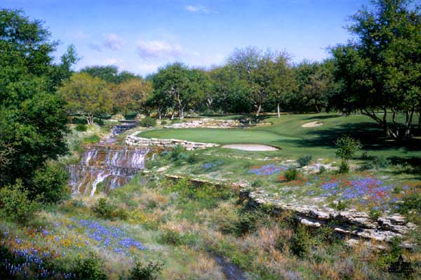 Larry Dyke Limited Edition Print: "Spring day at the Ninth"