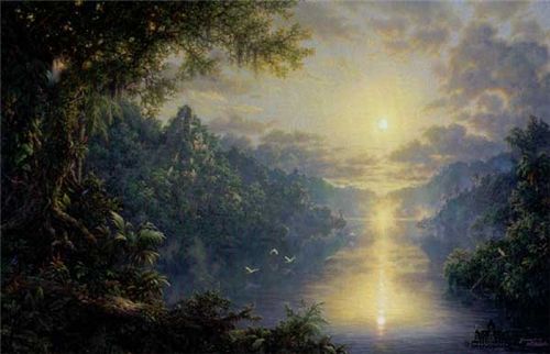 Larry Dyke Signed by the Artist Limited Edition Paper Lithograph:"The Dawn of Antiquity"