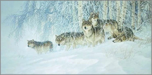 Larry Fanning.Signed and Numbered Limited Edition Lithograph: "Winter's Lace"