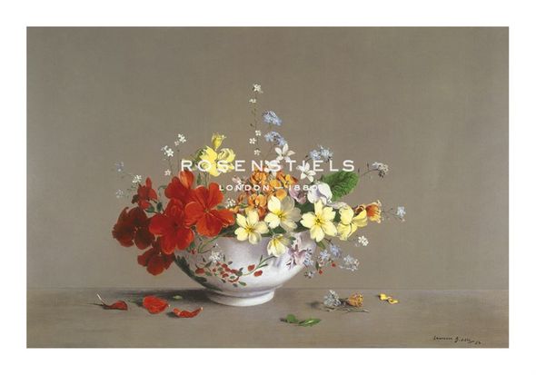 Laurence Biddle Hand Numbered Limited Edition Print on Paper :"Summer Flowers"